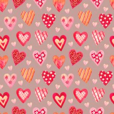 Watercolor seamless pattern for Valentine's day N2