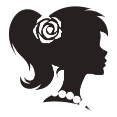 Vintage cameo women silhouette N2