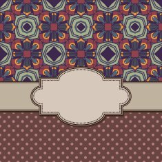 Vintage vector flower frame N111