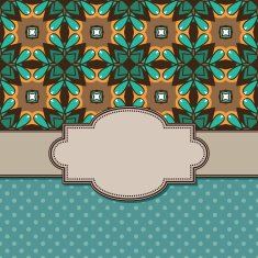 Vintage vector flower frame N112