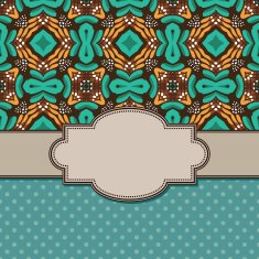 Vintage vector flower frame N114