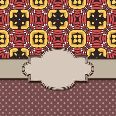 Vintage vector flower frame N115