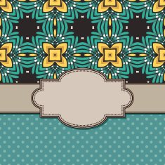 Vintage vector flower frame N116