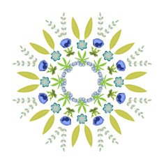 Gentle decor with flowers N12