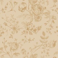 Seamless vector vintage pattern with Victorian bouquet N8