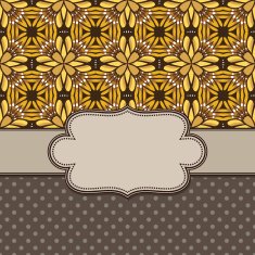 Vintage vector flower frame N117