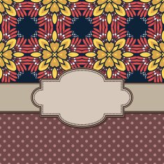 Vintage vector flower frame N119