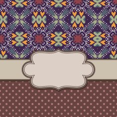 Vintage vector flower frame N122