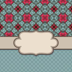 Vintage vector flower frame N124