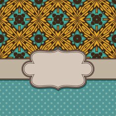 Vintage vector flower frame N127