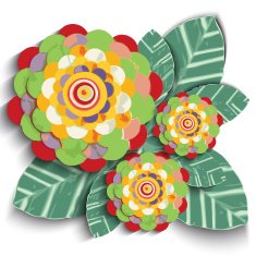 abstract flowers cards 3d backgrounds traced from original art N8