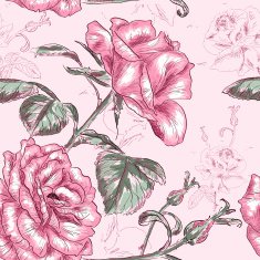 Seamless roses pattern N25