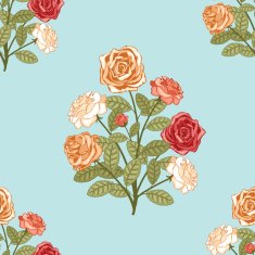 seamless background with bouquet of flowers N2