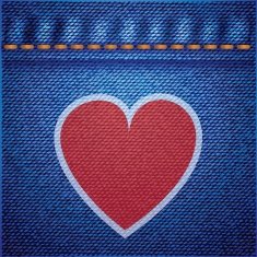 jeans background and heart N2