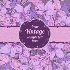 Stylish floral background with frame