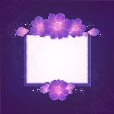 Decorative frame with flowers N6