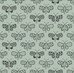Vintage ornate bohemian butterflies pattern