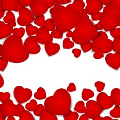festive background with red hearts N4
