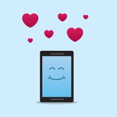 Phone Character Hearts