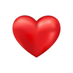 Shiny 3d vector heart