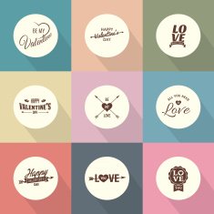 Valentine's Day vector poster N175