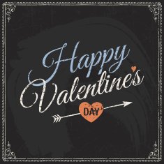 Valentine's Day vector poster N178