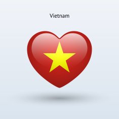 Love Vietnam symbol Heart flag icon N2