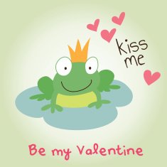 Valentine's day kiss me prince frog