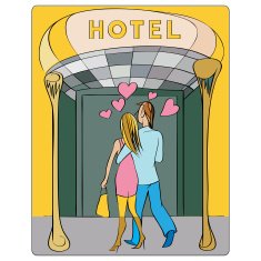 Valentines at the hotel door