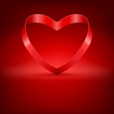 Heart from ribbon Valentine's day N10