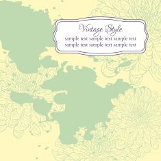 Vintage floral card with chrysanthemum