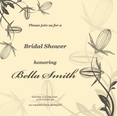 Wedding or invitation card abstract vector flower pattern background N55
