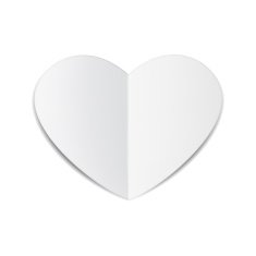 White paper heart