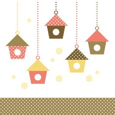 Colorful Birds houses isolated on white Vector