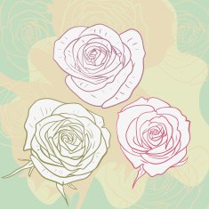 Floral card with roses N20