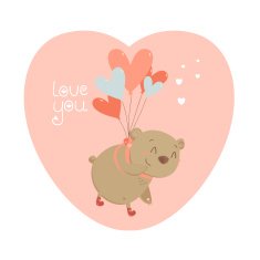 Valentine's Day Card with Bear