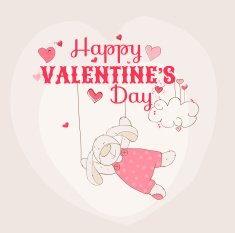 Happy Valentine's Day Card - Bunny Theme