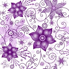 Seamless spring white-violet pattern N2