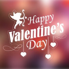 Happy Valentines Typography Background N6