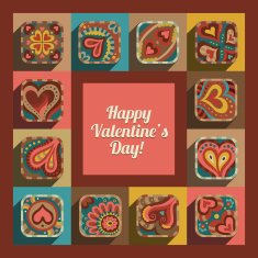 Valentine decorative greeting card N2