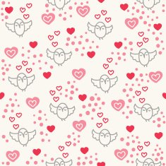Seamless pattern with lovely owls N2