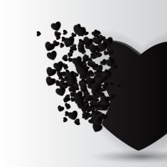 Happy Valentines Day card with heart Vector illustration N120