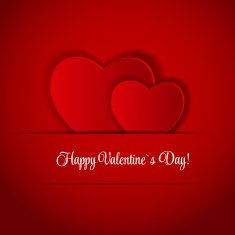 Happy Valentines Day card with heart Vector illustration N124