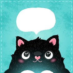card with cute fat cat N2