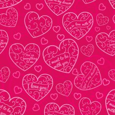 Seamless pattern of hearts N61