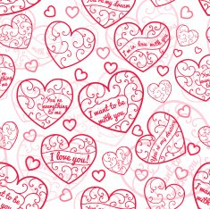 Seamless pattern of hearts N63