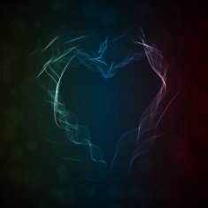 Glowing smoke heart