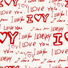 words "i love you" on pink background N7