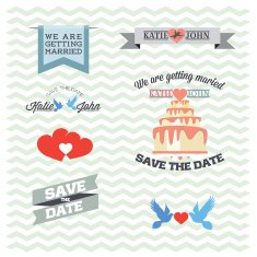 Set of Wedding illustration