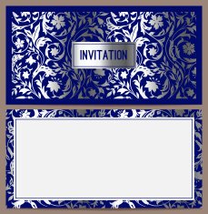 Horizontal luxury invitation N7